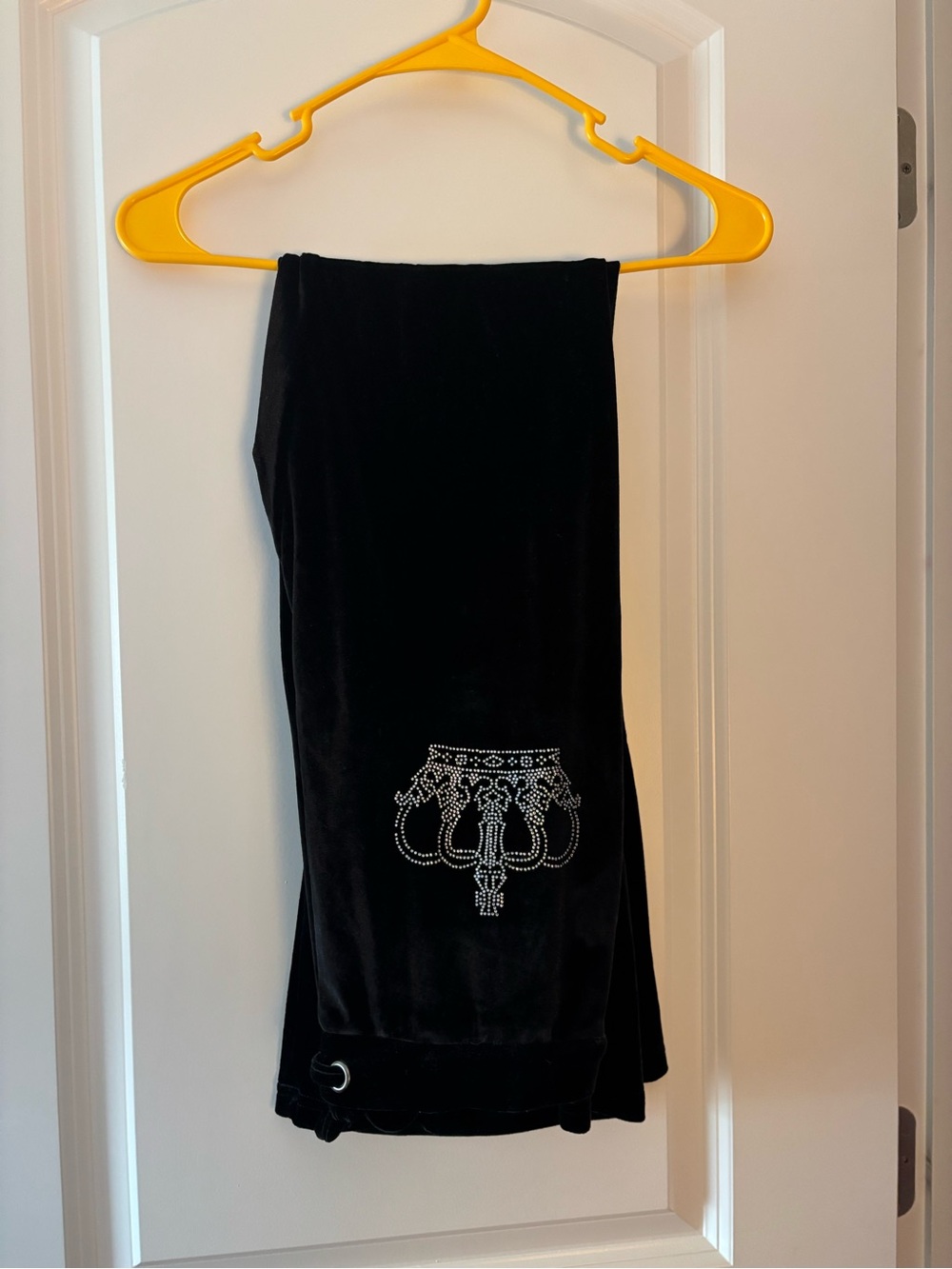 Old Navy Black Velvet Maxi Skirt with Rhinestone Chandelier Detail